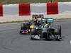 GP SPAGNA, 12.05.2013-  Gara, Sebastian Vettel (GER) Red Bull Racing RB9 e Nico Rosberg (GER) Mercedes AMG F1 W04 