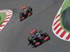 SPAIN GP, 12.05.2013- Race, Jenson Button (GBR) McLaren Mercedes MP4-28 and Sergio Perez (MEX) McLaren MP4-28