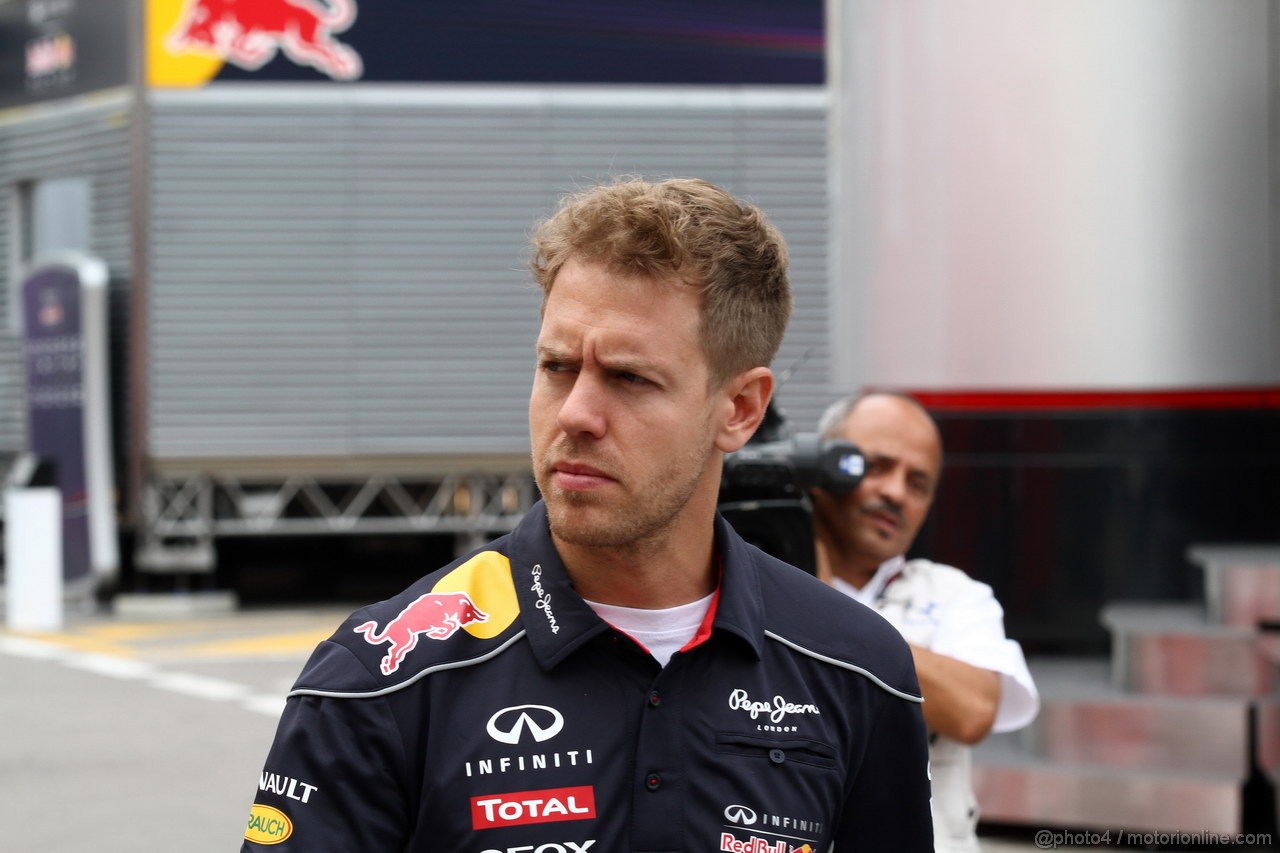 GP SPAGNA, 09.05.2013- Sebastian Vettel (GER) Red Bull Racing RB9 