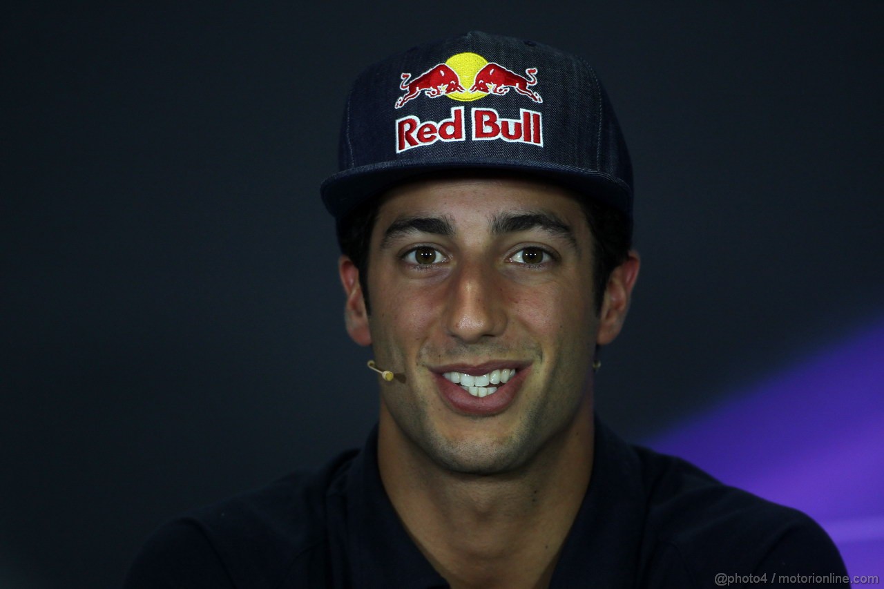 GP SPAGNA, 09.05.2013- Conferenza Stampa, Daniel Ricciardo (AUS) Scuderia Toro Rosso STR8 