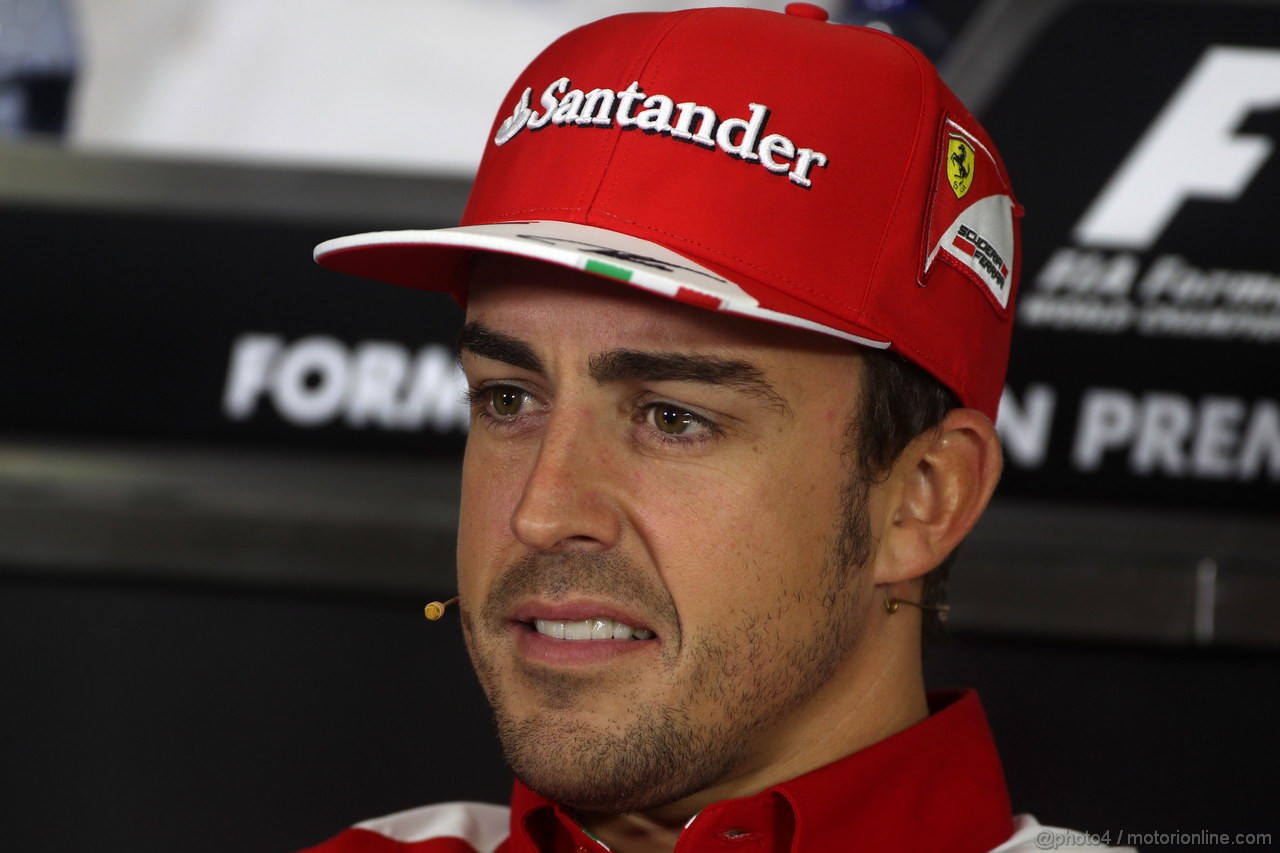 GP SPAGNA, 09.05.2013- Conferenza Stampa, Fernando Alonso (ESP) Ferrari F138 