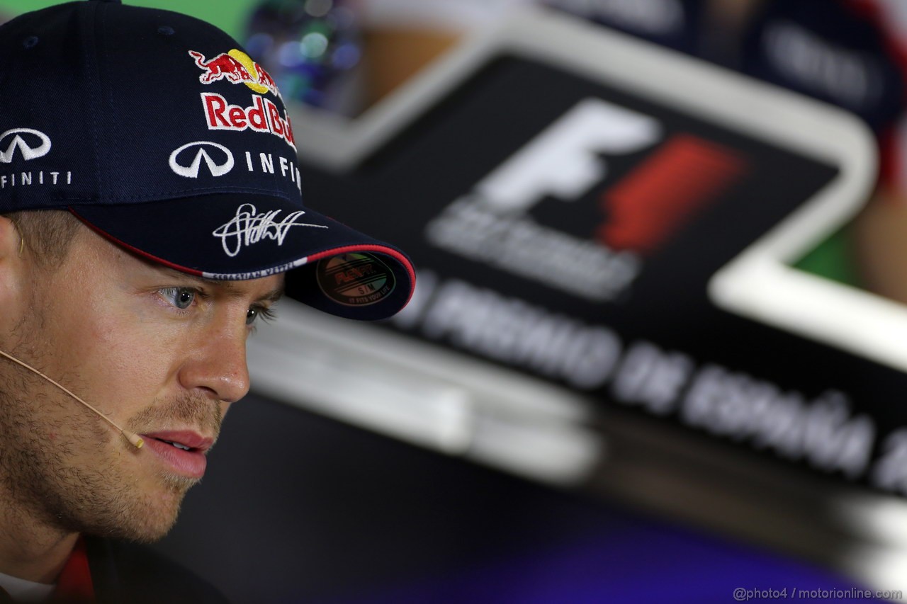 GP SPAGNA, 09.05.2013- Conferenza Stampa, Sebastian Vettel (GER) Red Bull Racing RB9