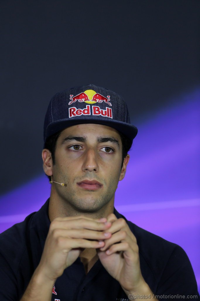 GP SPAGNA, 09.05.2013- Conferenza Stampa, Daniel Ricciardo (AUS) Scuderia Toro Rosso STR8 