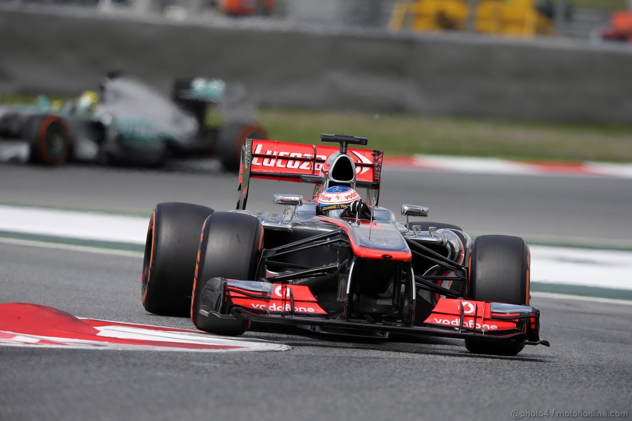 GP SPAGNA, 11.05.2013- Prove Libere 3, Jenson Button (GBR) McLaren Mercedes MP4-28 