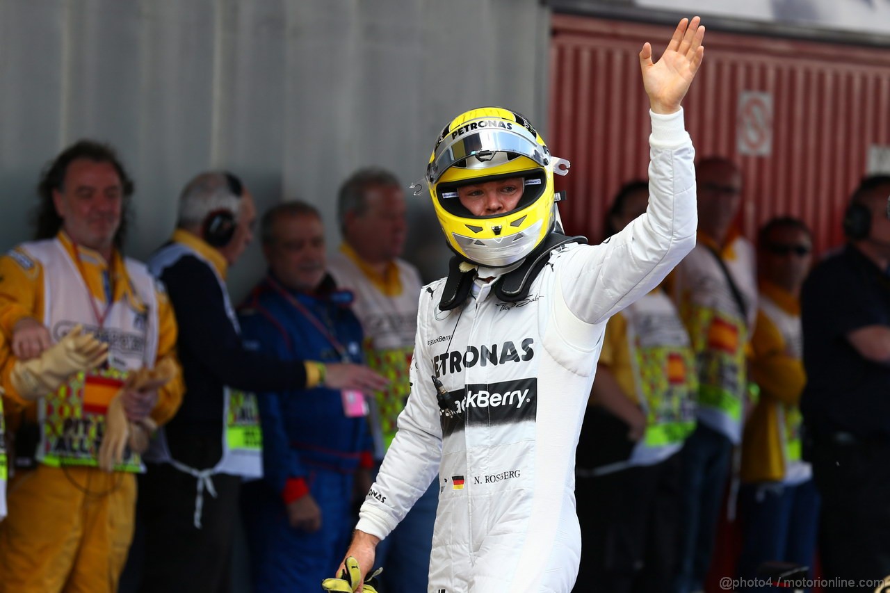 GP SPAGNA, 11.05.2013- Qualifiche, Nico Rosberg (GER) Mercedes AMG F1 W04 pole position