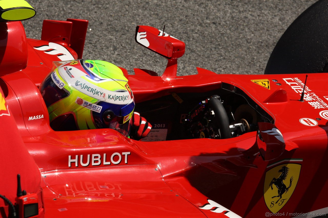 GP SPAGNA, 11.05.2013- Qualifiche, Felipe Massa (BRA) Ferrari F138 