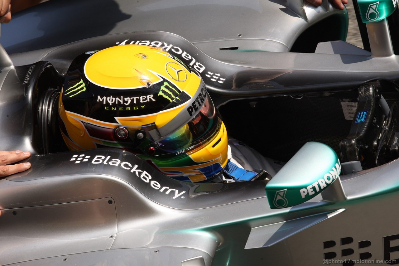 GP SPAGNA, 11.05.2013- Qualifiche, Lewis Hamilton (GBR) Mercedes AMG F1 W04 