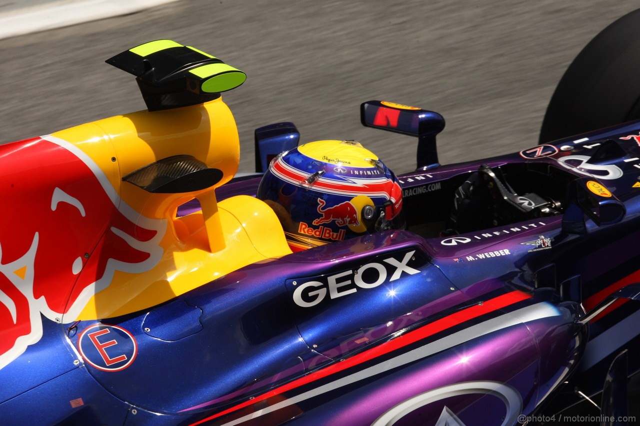 GP SPAGNA, 11.05.2013- Qualifiche, Mark Webber (AUS) Red Bull Racing RB9 