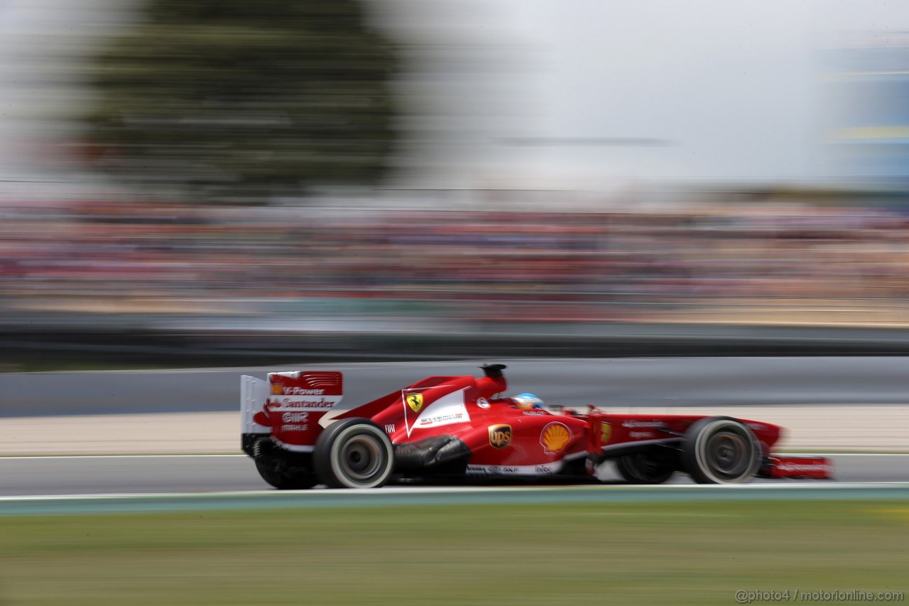 GP SPAGNA, 11.05.2013- Qualifiche, Fernando Alonso (ESP) Ferrari F138 