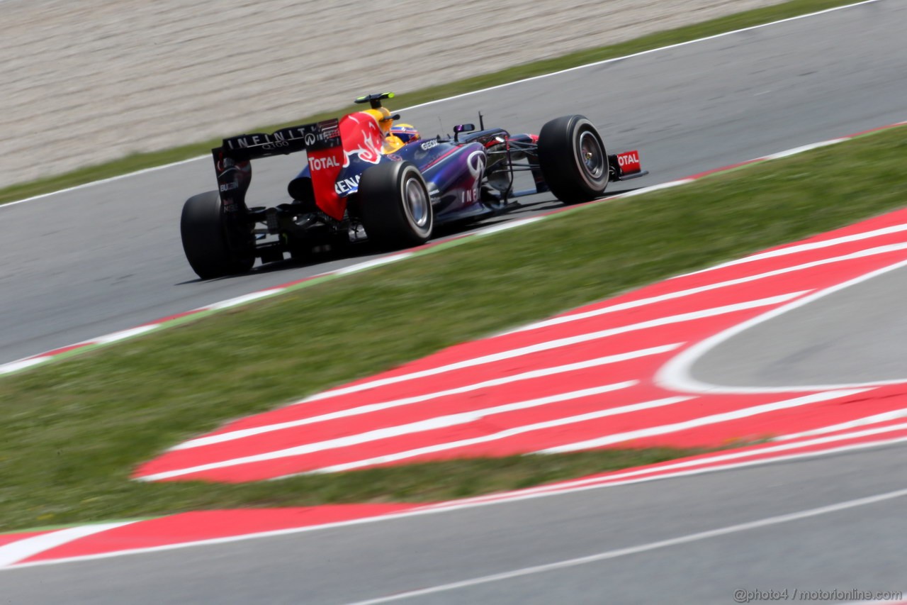 GP SPAGNA, 11.05.2013- Qualifiche, Mark Webber (AUS) Red Bull Racing RB9 