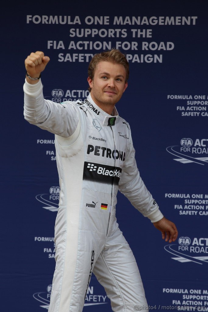 GP SPAGNA, 11.05.2013- Qualifiche, Nico Rosberg (GER) Mercedes AMG F1 W04 pole position