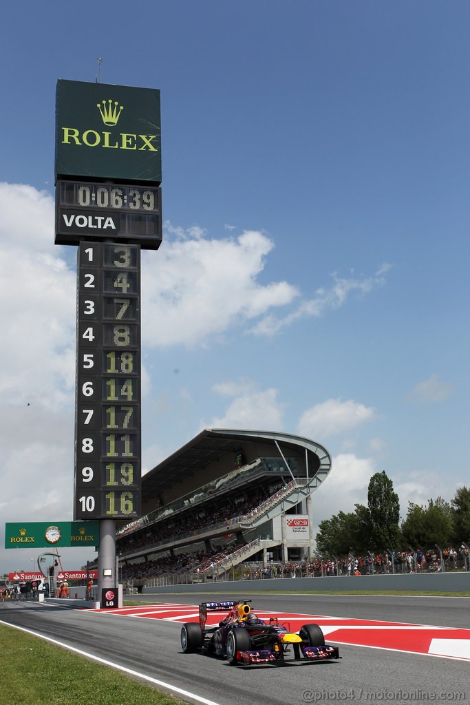 GP SPAGNA, 11.05.2013- Qualifiche, Sebastian Vettel (GER) Red Bull Racing RB9 