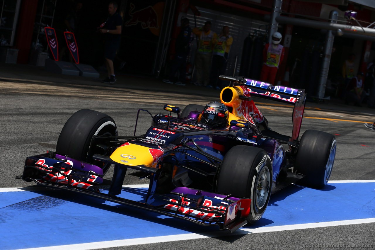 GP SPAGNA, 11.05.2013- Qualifiche, Sebastian Vettel (GER) Red Bull Racing RB9 