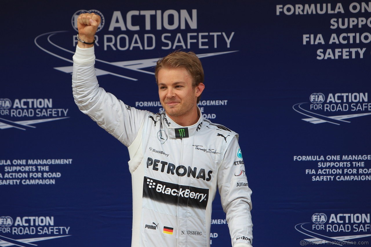 GP SPAGNA, 11.05.2013- Qualifiche, Nico Rosberg (GER) Mercedes AMG F1 W04 pole position 