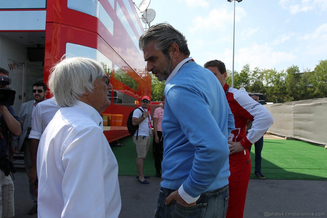 GP SPAGNA, 11.05.2013- Bernie Ecclestone (GBR), President e CEO of Formula One Management  e Mauzio Arrivabene (ITA), Marlboro