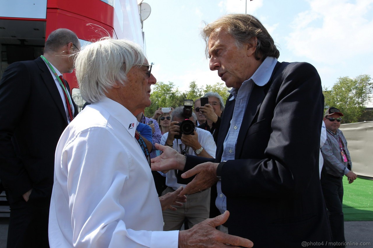GP SPAGNA, 11.05.2013- Bernie Ecclestone (GBR), President e CEO of Formula One Management  e Luca Cordero di Montezemolo (ITA), President Ferrari