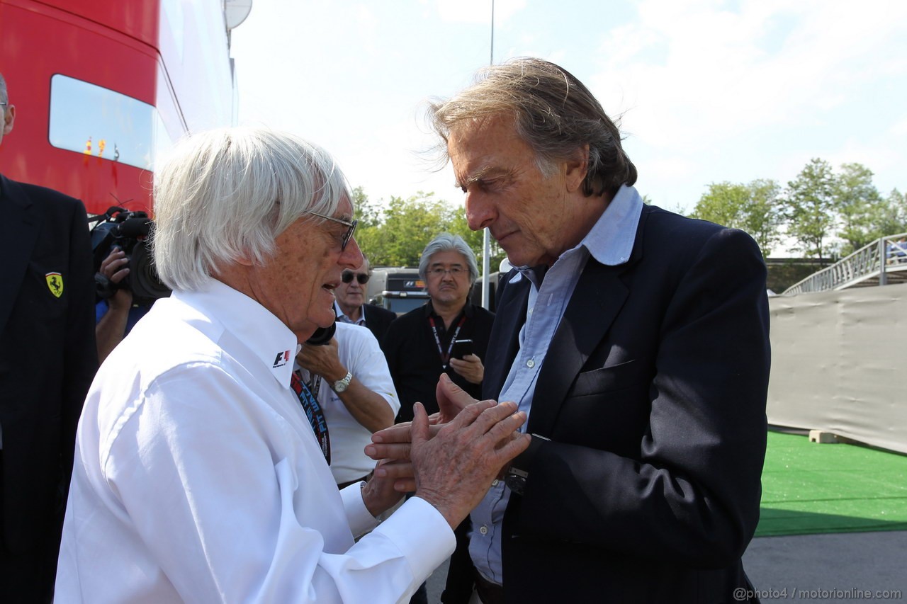 GP SPAGNA, 11.05.2013- Bernie Ecclestone (GBR), President e CEO of Formula One Management  e Luca Cordero di Montezemolo (ITA), President Ferrari