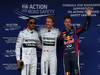 GP SPAGNA, 11.05.2013- Qualifiche, (L-D) secondo Lewis Hamilton (GBR) Mercedes AMG F1 W04, Nico Rosberg (GER) Mercedes AMG F1 W04 pole position e terzo Sebastian Vettel (GER) Red Bull Racing RB9 