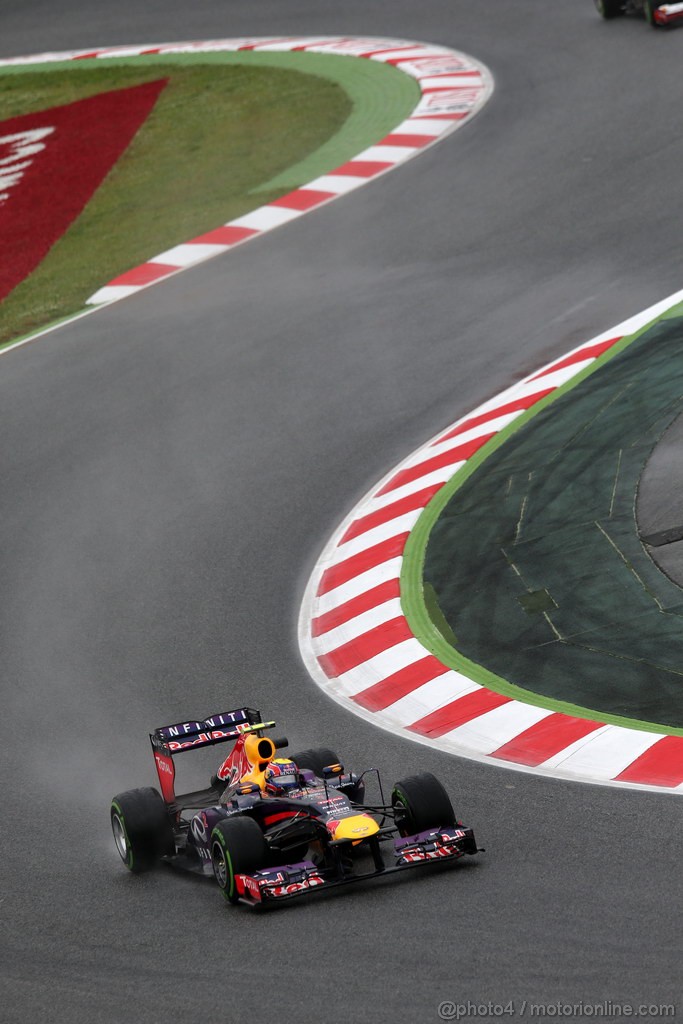 GP SPAGNA, 10.05.2013- Prove Libere 1, Mark Webber (AUS) Red Bull Racing RB9 