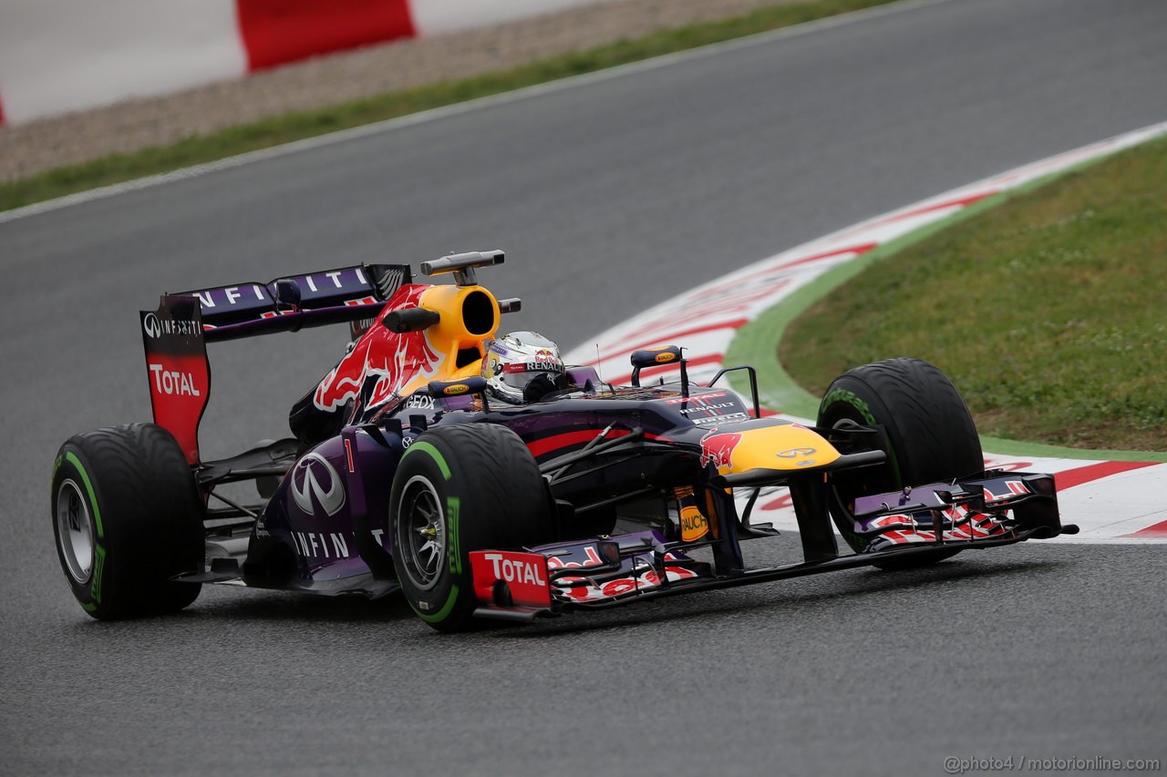 GP SPAGNA, 10.05.2013- Prove Libere 1,Sebastian Vettel (GER) Red Bull Racing RB9 v