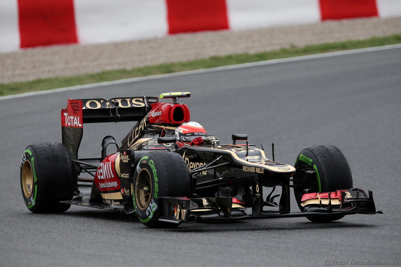 GP SPAGNA, 10.05.2013- Prove Libere 1, Romain Grosjean (FRA) Lotus F1 Team E21 