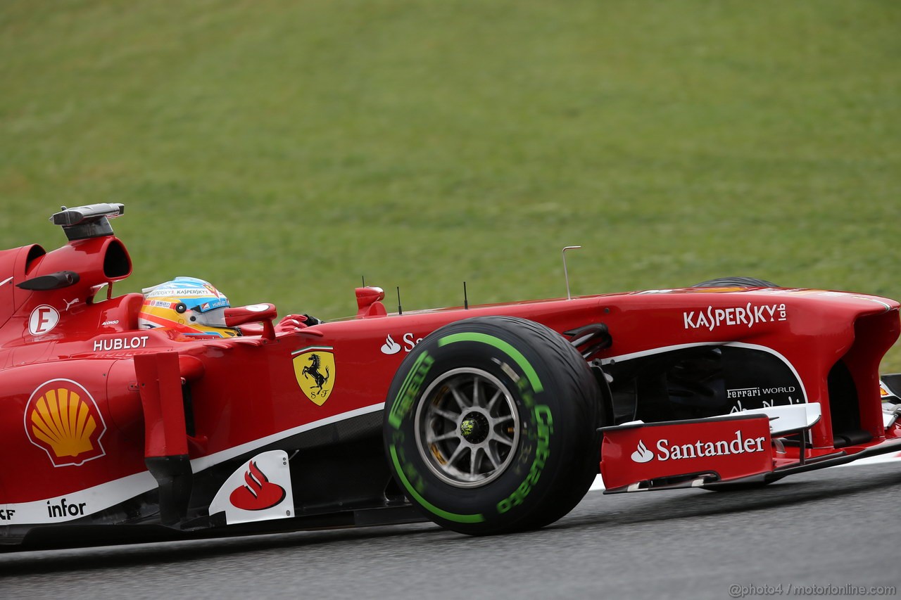 GP SPAGNA, 10.05.2013- Prove Libere 1, Fernando Alonso (ESP) Ferrari F138 