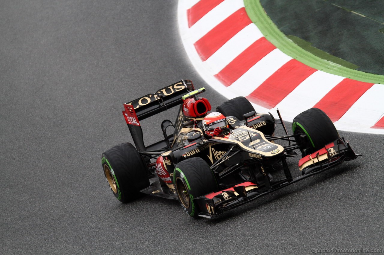 GP SPAGNA, 10.05.2013- Prove Libere 1, Romain Grosjean (FRA) Lotus F1 Team E21 