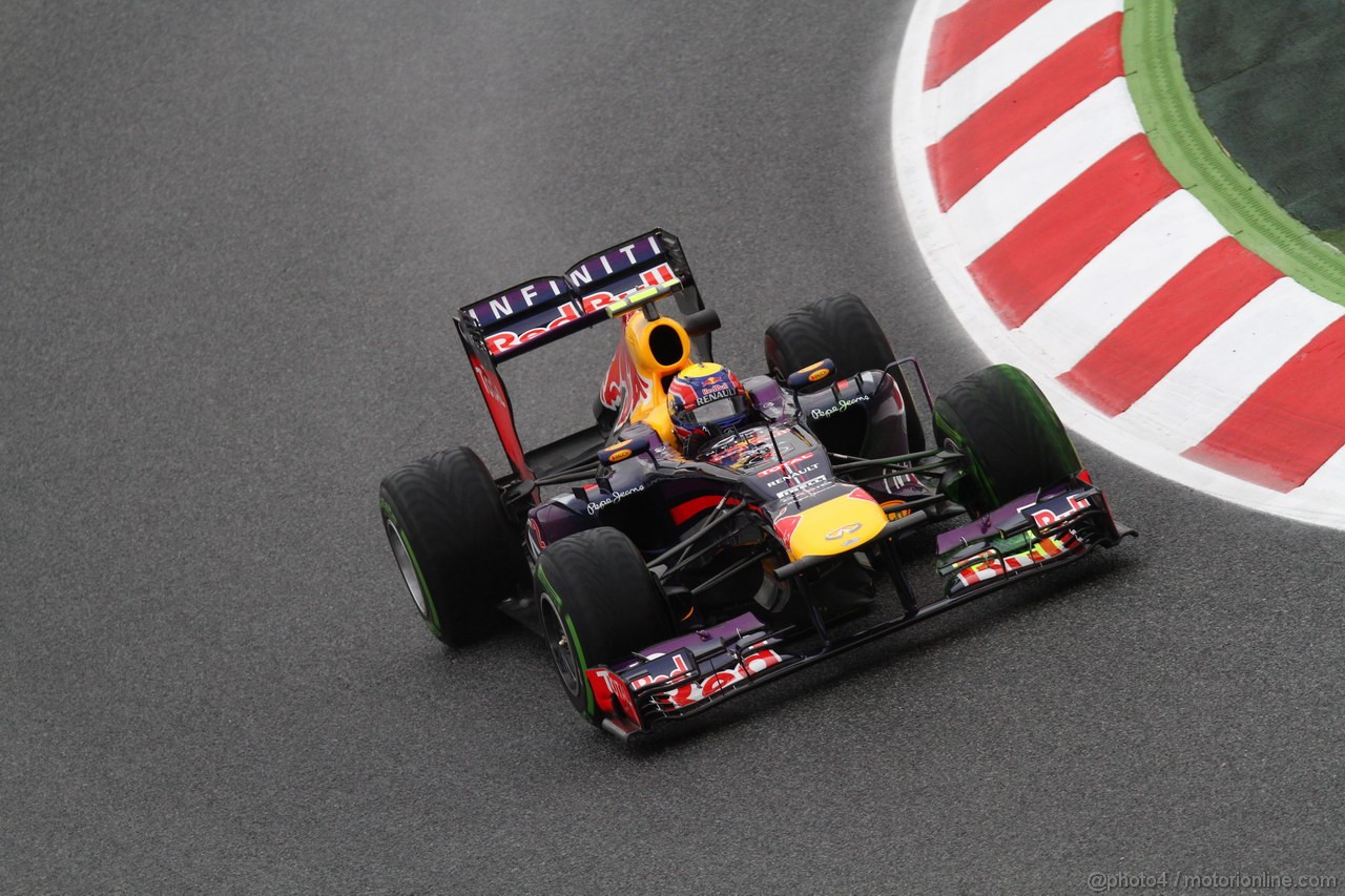 GP SPAGNA, 10.05.2013- Prove Libere 1, Mark Webber (AUS) Red Bull Racing RB9 