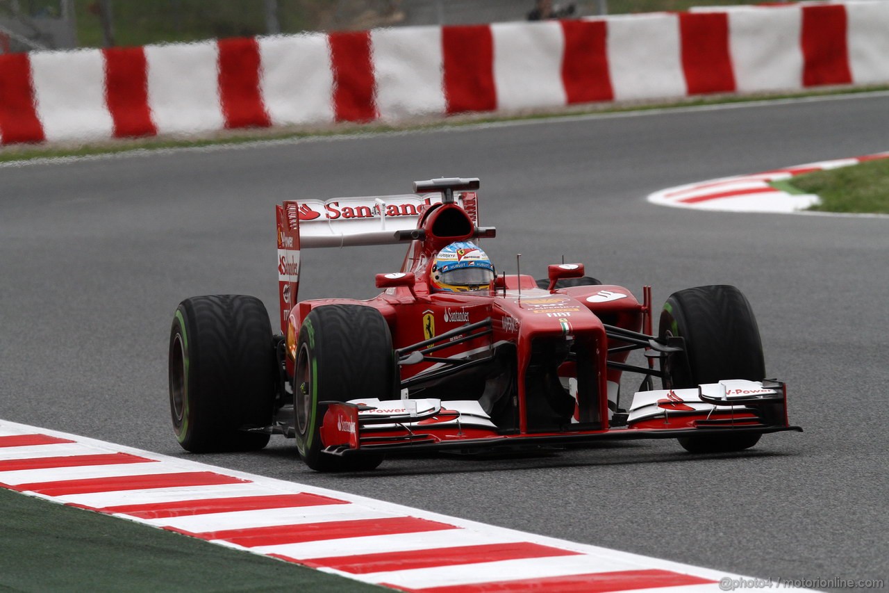 GP SPAGNA, 10.05.2013- Prove Libere 1, Fernando Alonso (ESP) Ferrari F138 
