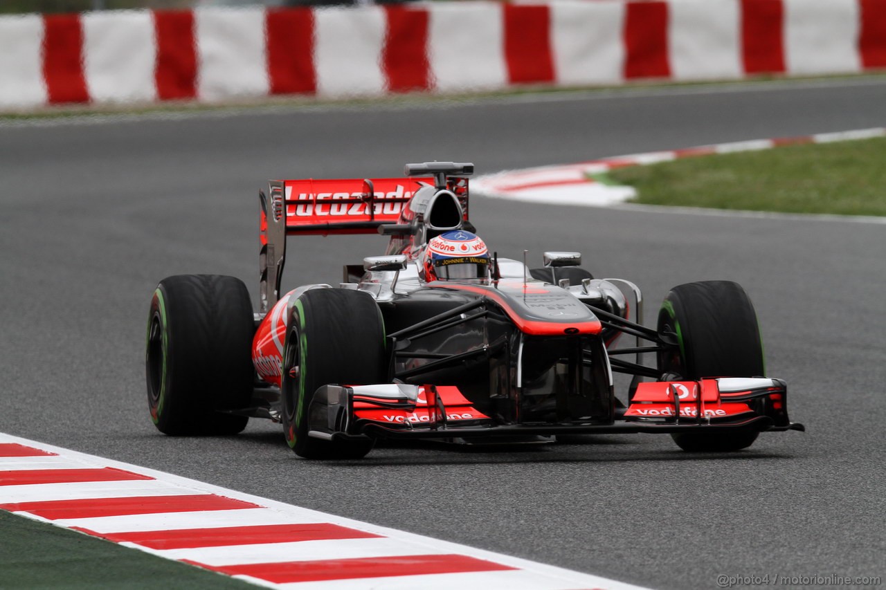GP SPAGNA, 10.05.2013- Prove Libere 1, Jenson Button (GBR) McLaren Mercedes MP4-28 