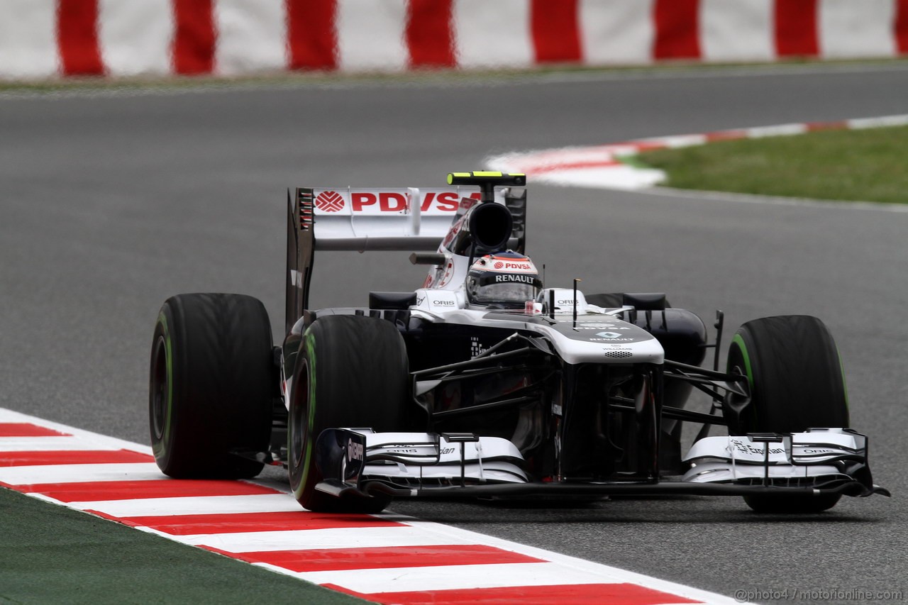 GP SPAGNA, 10.05.2013- Prove Libere 1, Pastor Maldonado (VEN) Williams F1 Team FW35 