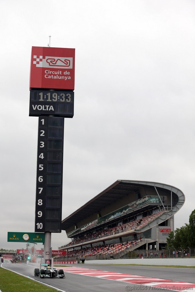 GP SPAGNA, 10.05.2013- Prove Libere 1, Nico Rosberg (GER) Mercedes AMG F1 W04 