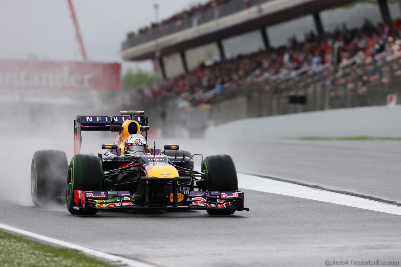 GP SPAGNA, 10.05.2013- Prove Libere 1, Sebastian Vettel (GER) Red Bull Racing RB9 