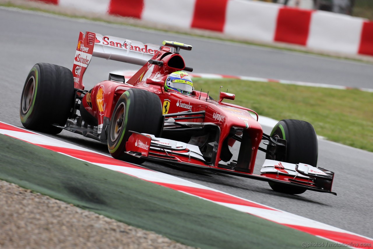 GP SPAGNA, 10.05.2013- Prove Libere 1, Felipe Massa (BRA) Ferrari F138 
