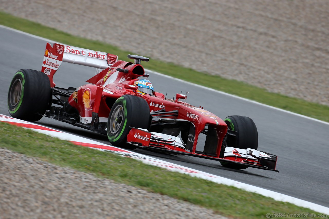 GP SPAGNA, 10.05.2013- Prove Libere 1, Fernando Alonso (ESP) Ferrari F138 