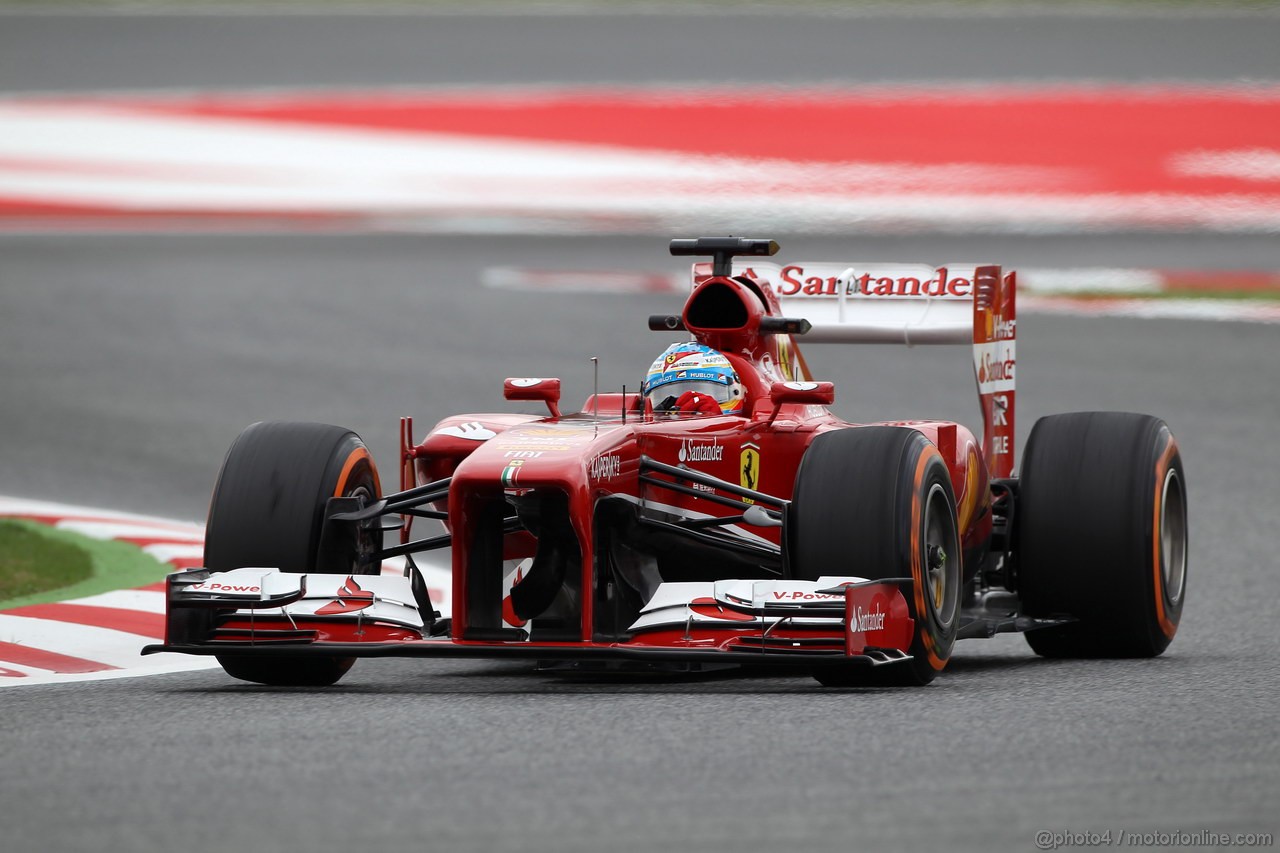 GP SPAGNA, 10.05.2013- Prove Libere 1, Fernando Alonso (ESP) Ferrari F138 