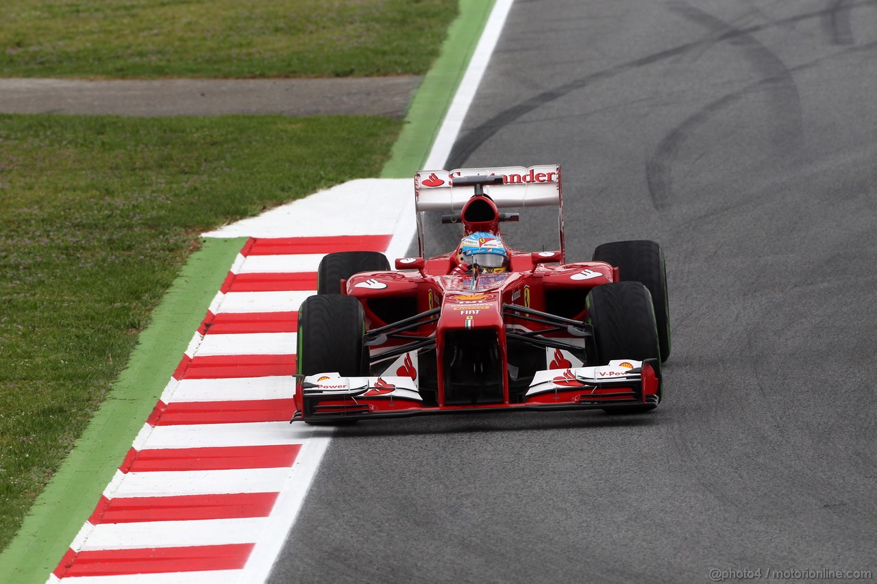 GP SPAGNA, 10.05.2013- Prove Libere 1, Fernando Alonso (ESP) Ferrari F138