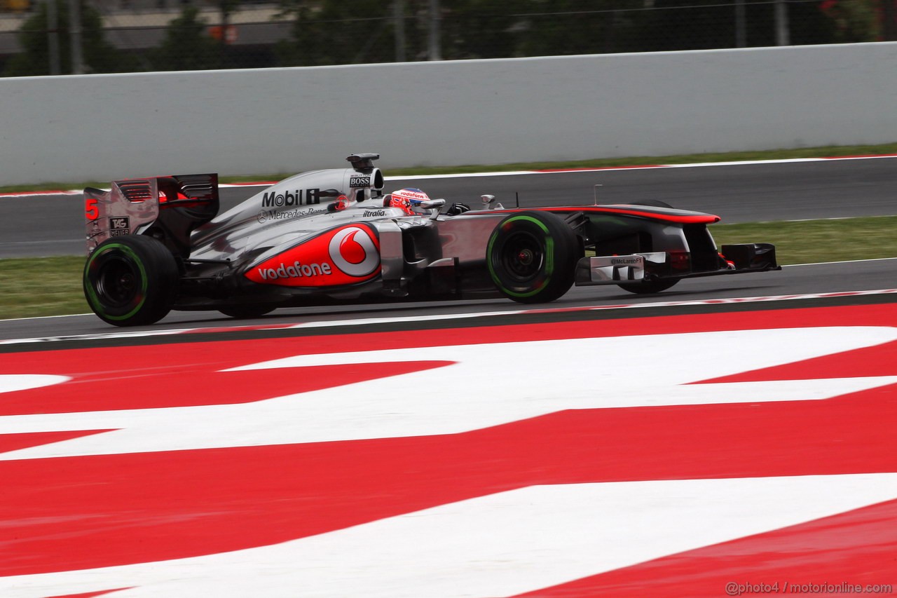 GP SPAGNA, 10.05.2013- Prove Libere 1, Jenson Button (GBR) McLaren Mercedes MP4-28 