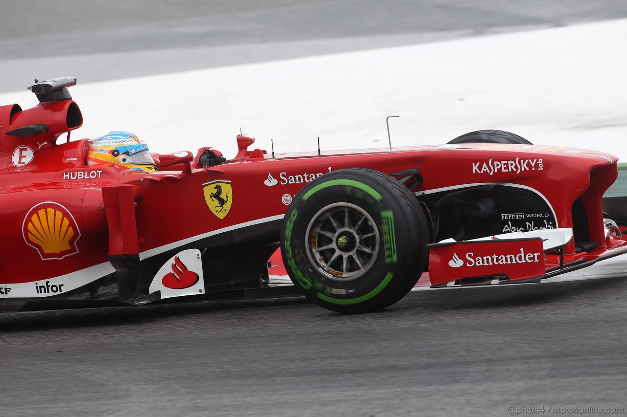 GP SPAGNA, 10.05.2013- Prove Libere 1, Fernando Alonso (ESP) Ferrari F138