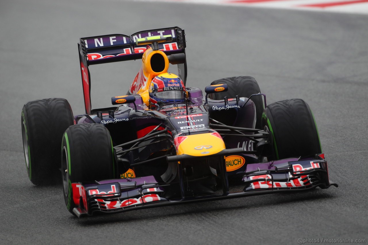 GP SPAGNA, 10.05.2013- Prove Libere 1, Mark Webber (AUS) Red Bull Racing RB9 
