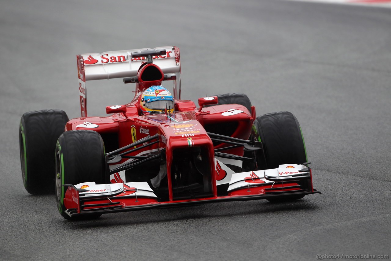 GP SPAGNA, 10.05.2013- Prove Libere 1, Fernando Alonso (ESP) Ferrari F138 