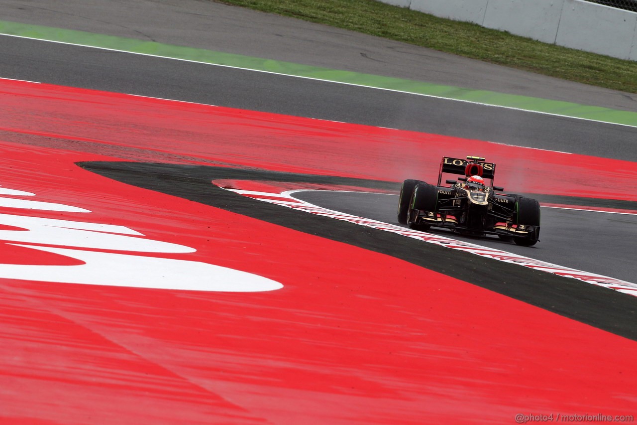 GP SPAGNA, 10.05.2013- Prove Libere 1, Romain Grosjean (FRA) Lotus F1 Team E21 