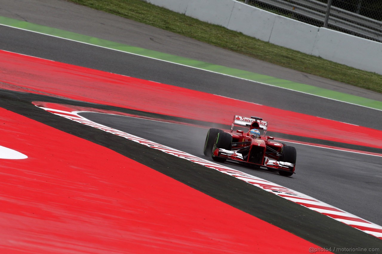 GP SPAGNA, 10.05.2013- Prove Libere 1, Fernando Alonso (ESP) Ferrari F138