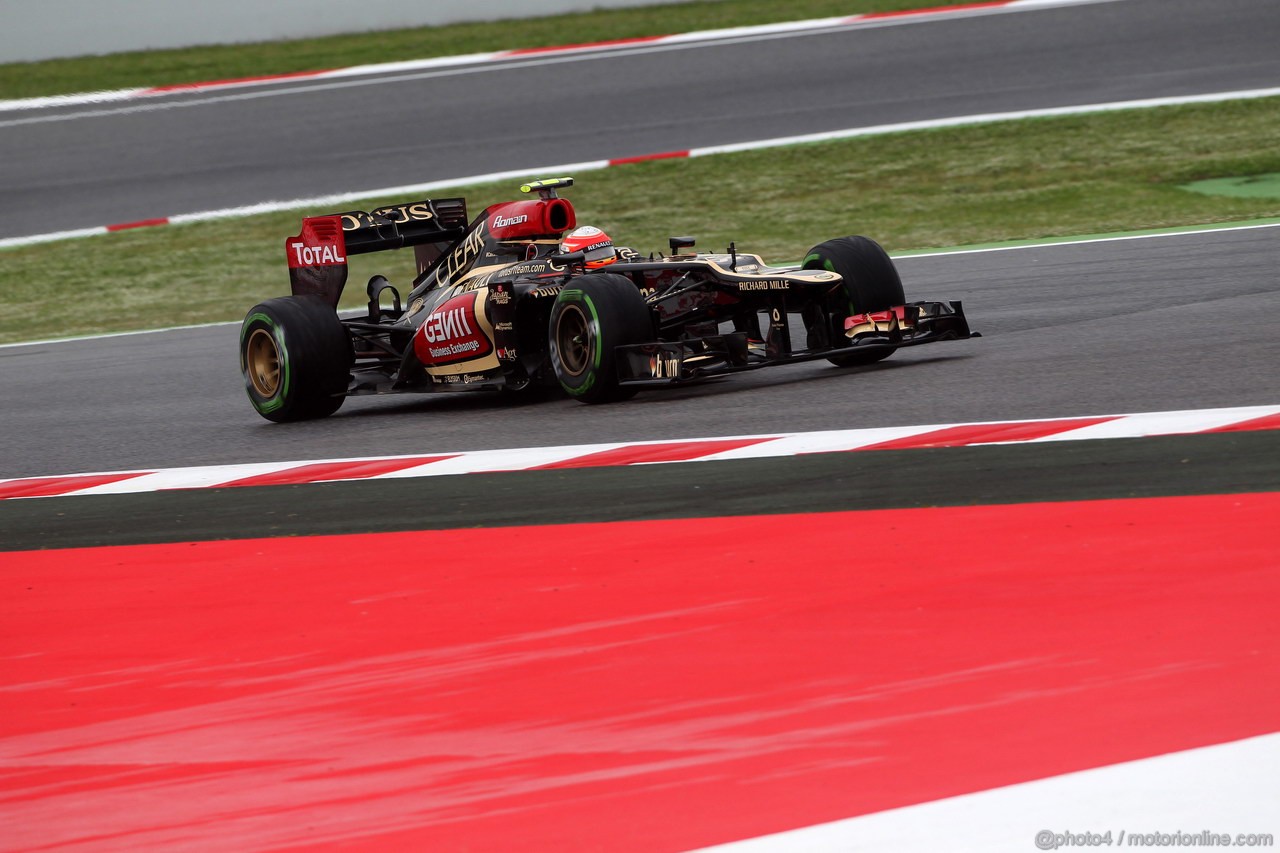 GP SPAGNA, 10.05.2013- Prove Libere 1, Romain Grosjean (FRA) Lotus F1 Team E21 