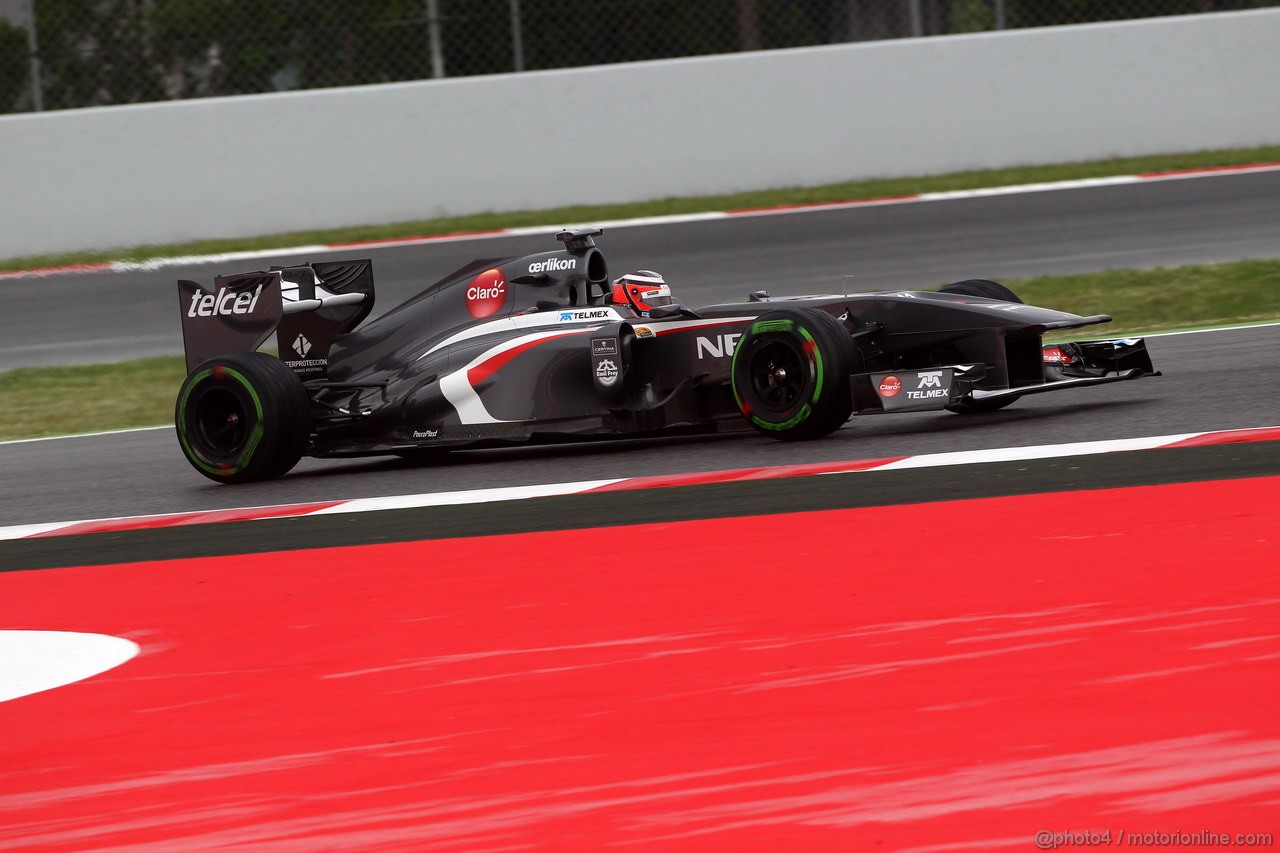 GP SPAGNA, 10.05.2013- Prove Libere 1, Nico Hulkenberg (GER) Sauber F1 Team C32 