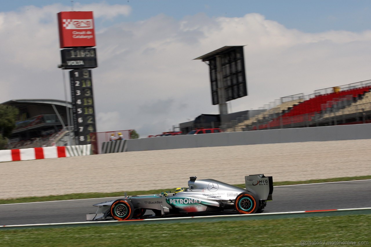 GP SPAGNA, 10.05.2013- Prove Libere 2, Nico Rosberg (GER) Mercedes AMG F1 W04 