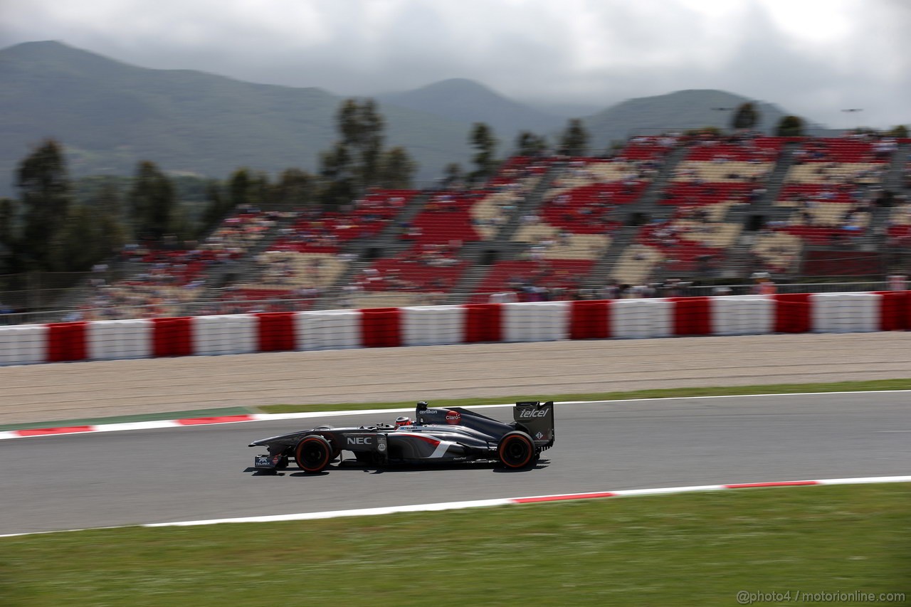 GP SPAGNA, 10.05.2013- Prove Libere 2, Nico Hulkenberg (GER) Sauber F1 Team C32 