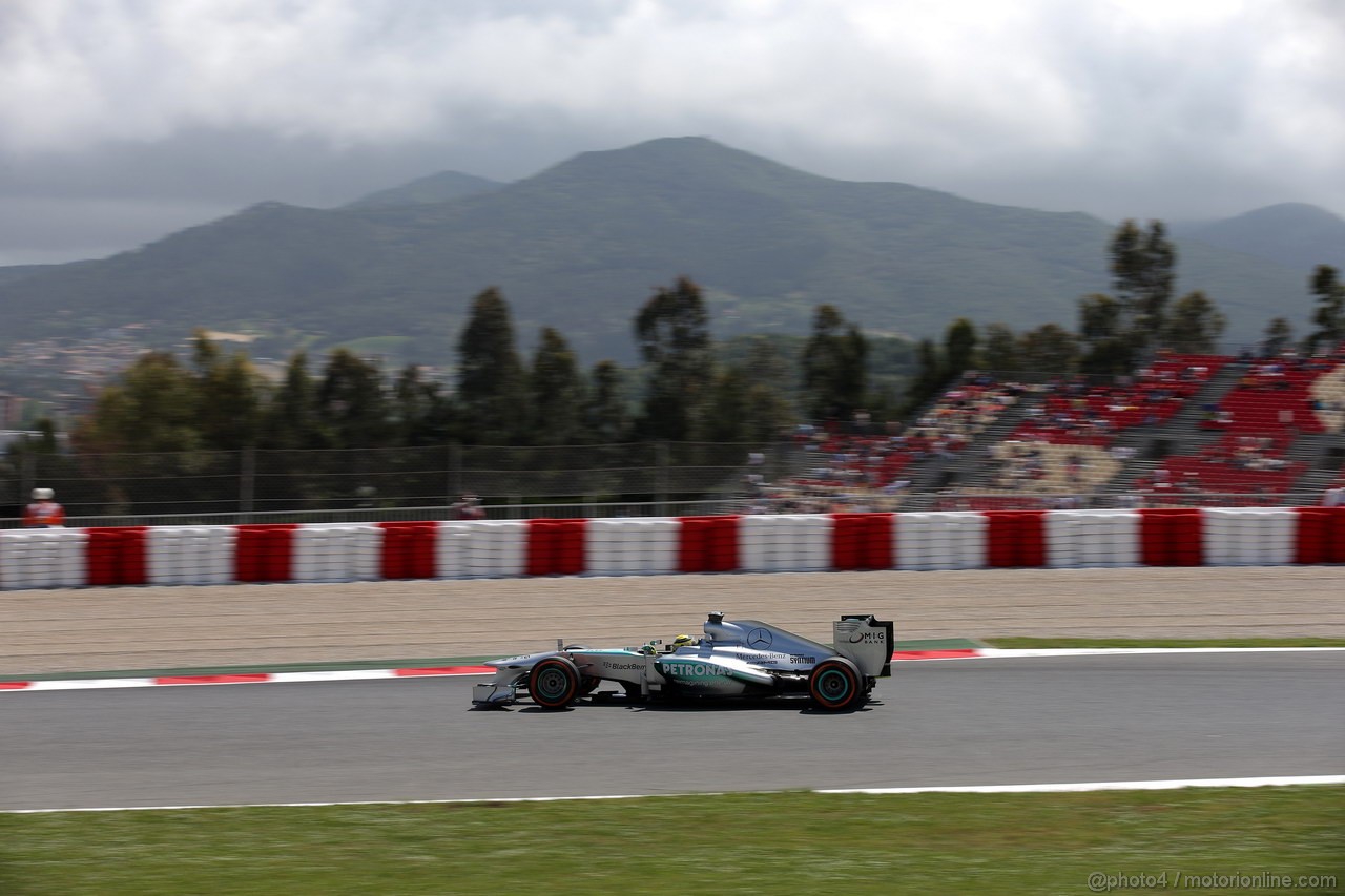 GP SPAGNA, 10.05.2013- Prove Libere 2, Nico Rosberg (GER) Mercedes AMG F1 W04 