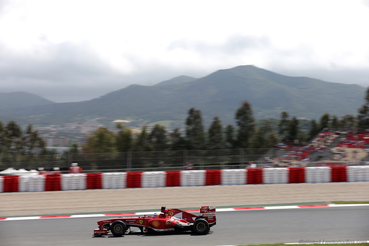 GP SPAGNA, 10.05.2013- Prove Libere 2, Fernando Alonso (ESP) Ferrari F138 