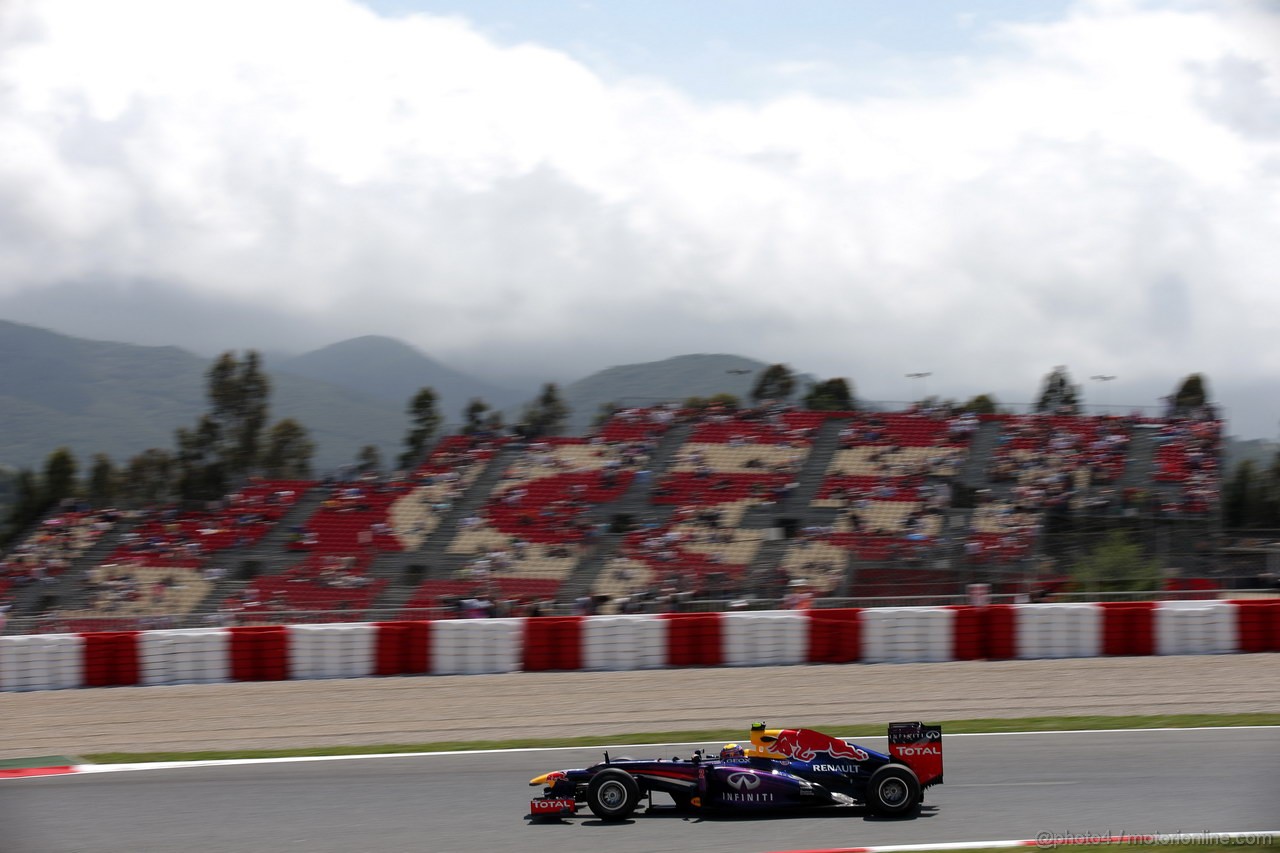 GP SPAGNA, 10.05.2013- Prove Libere 2, Mark Webber (AUS) Red Bull Racing RB9 